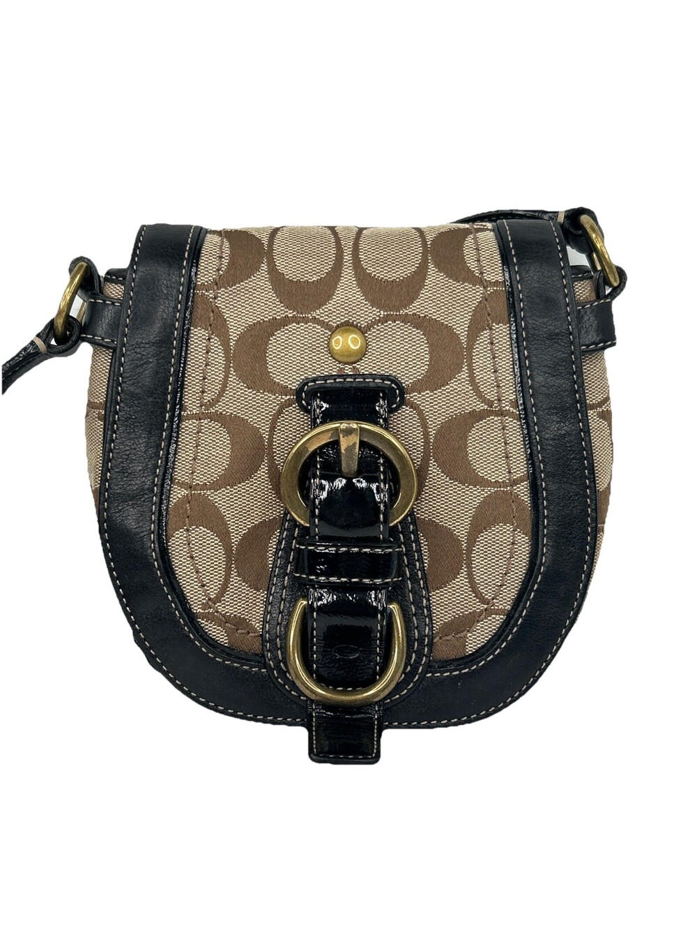 Vintage Coach Signature Legacy Garcia Mini Crossbody Bag Flap Buckle Y2K